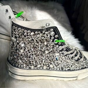 NAN KU Couture Free People Rhinestone Crush Hi-Top Sneakers
Rare Size 38 NEW